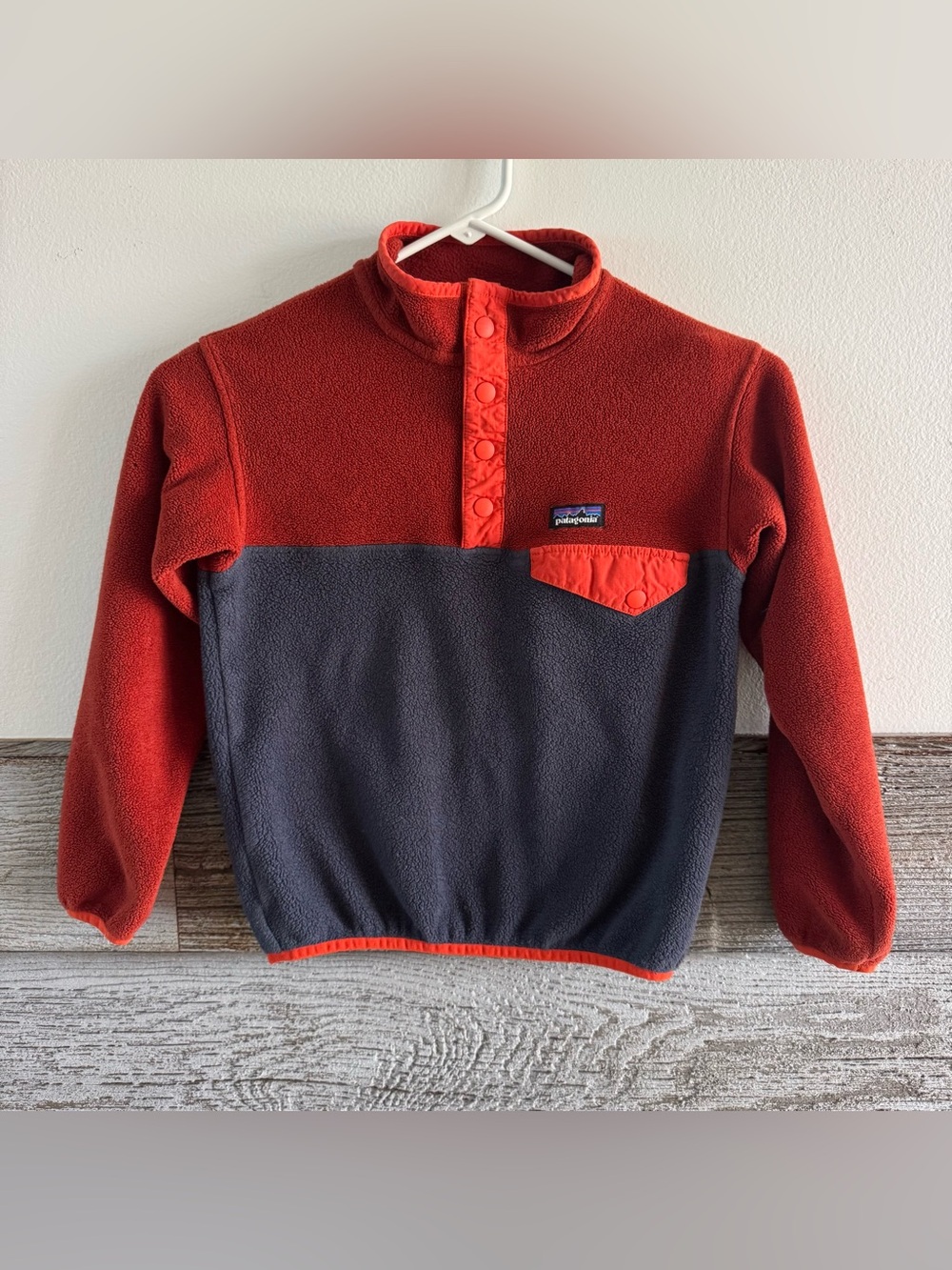 Patagonia Synchilla Snap-T Fleece Pullover Kids XS 5-6 Terracotta Gray (Q1)